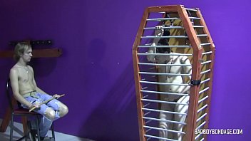 hd summets badboybondage young dom locks up skinny sub and him to jerk off best