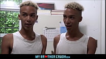 hd fuyg hot skinny black twink identical twin diego and dante threesome with black eric ford in kitchen best