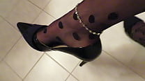 hd fucking black patent castaluna leather high heels anklet and pantyhose dangling by isabellesandrine best